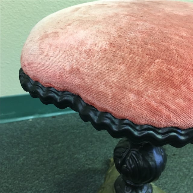 Antique Cast Iron & Velvet Piano Stool Chairish