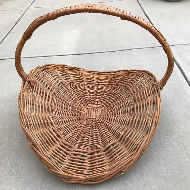 Rustic Wood Woven Basket Chairish