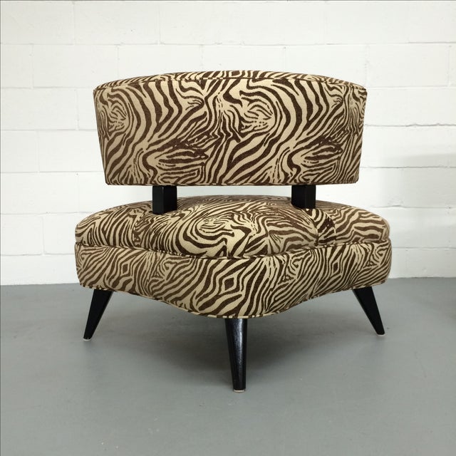 Retro Zebra Print Chairs Pair Chairish