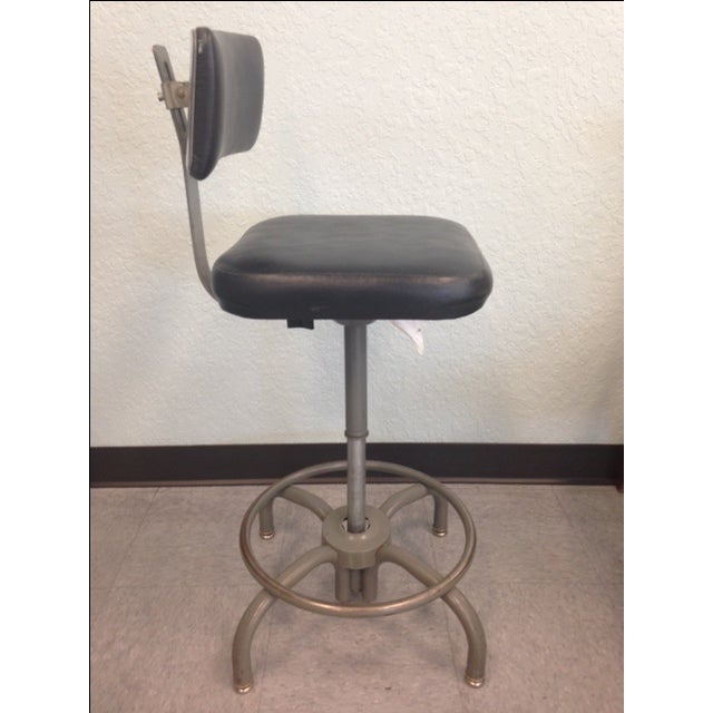 Vintage Industrial Metal Swivel Drafting Stool Chairish