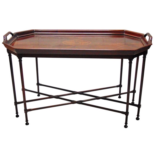 Vintage Oval Inlay Tray Coffee Table Chairish