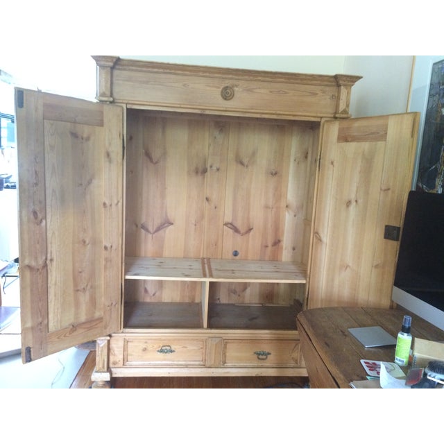 German Antique Pine Armoire Chairish