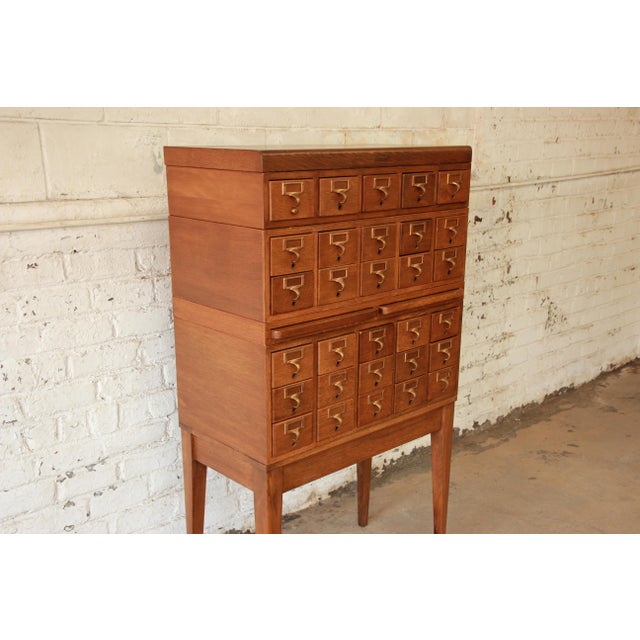 Gaylord Bros. Antique 30Drawer Oak Library Card Catalog Chairish