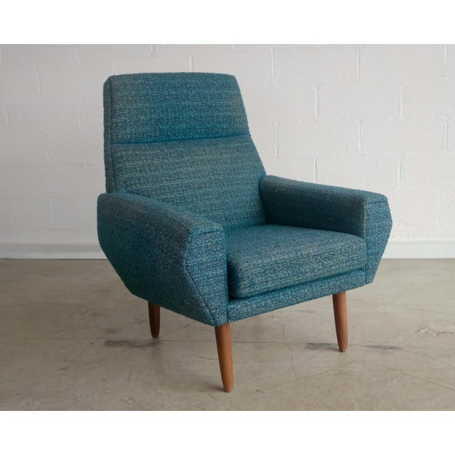 Mid-Century Danish High Back Lounge Chair | Chairish Danish teak easy chair by glostrup, 1960s.