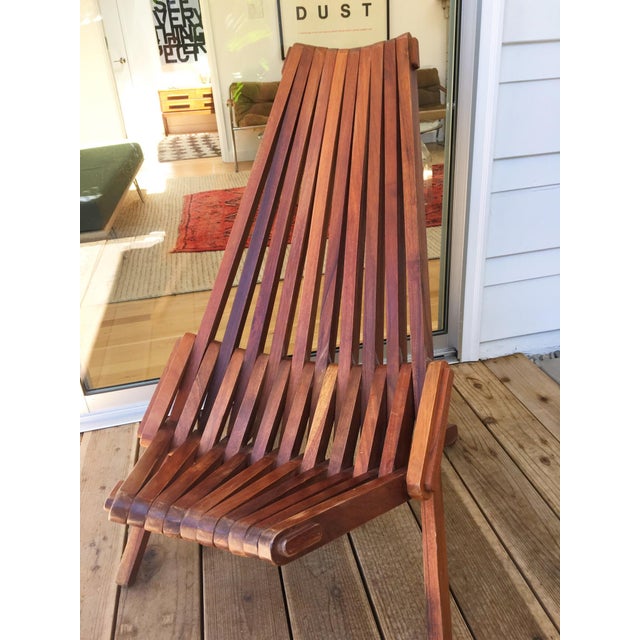 MidCentury Style Outdoor Lounge Chair Chairish