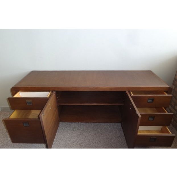 Vintage Solid Oak Office Credenza Chairish