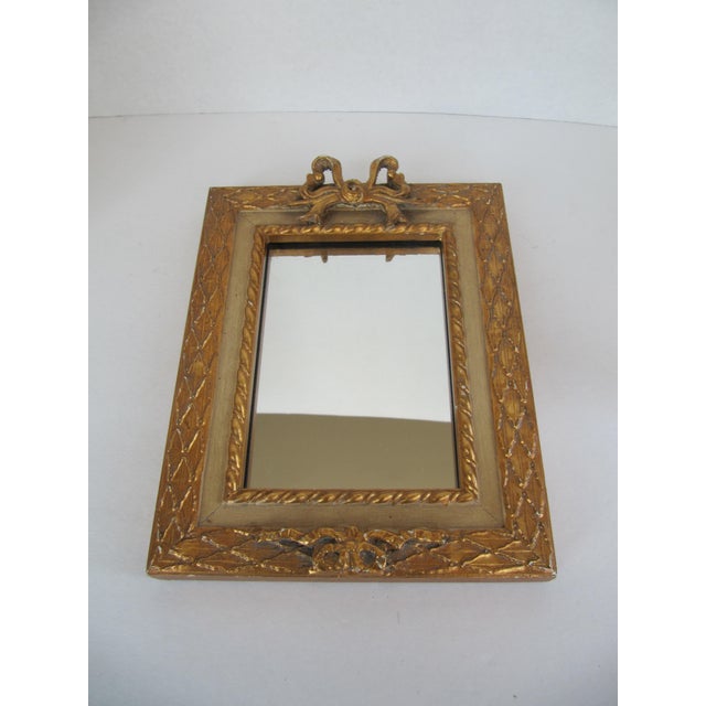 Bow Detail Giltwood Wall Mirror Chairish