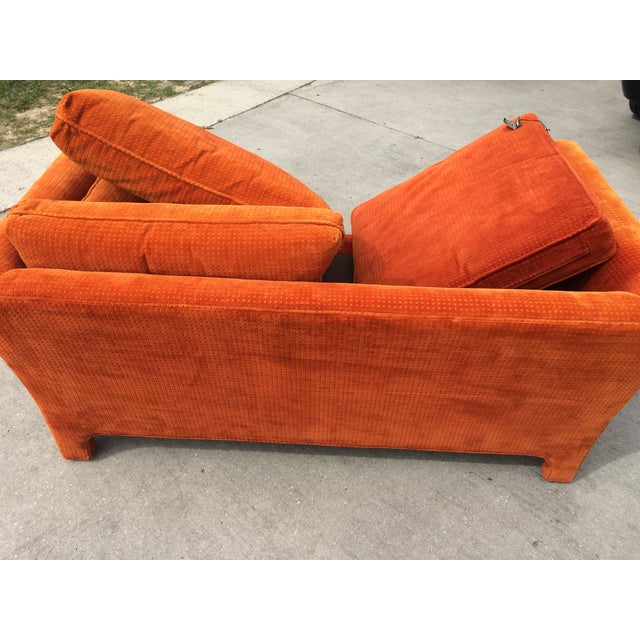 Vintage Rust Orange Loveseat Chairish