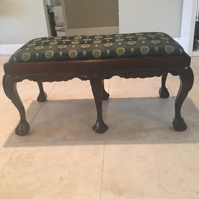 Vintage Claw Foot Mahogany Bench Chairish