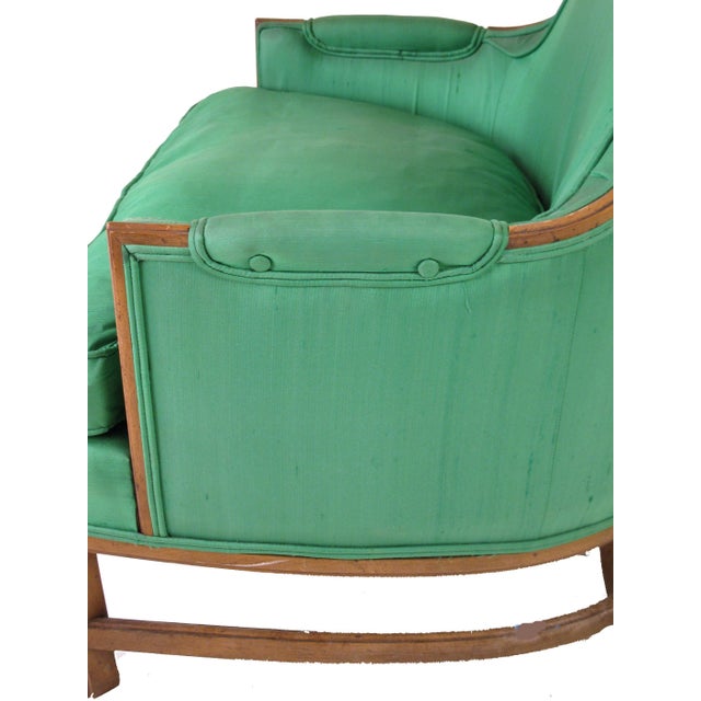 Mid-Century Emerald Highback Lounge Chair | Chairish