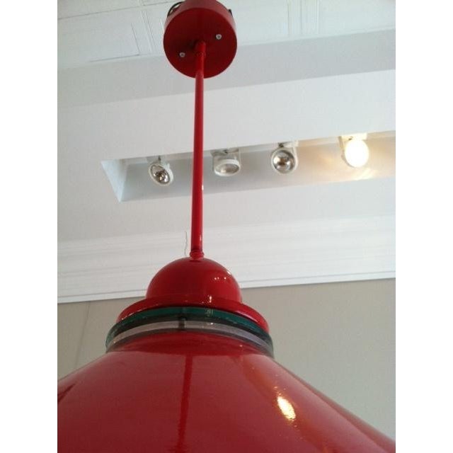 Red Industrial Pendant Lamp Chairish