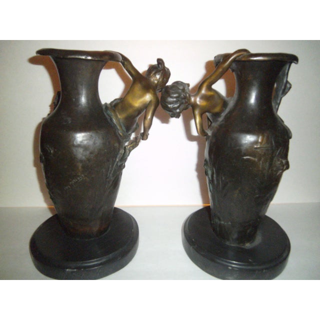 Auguste Moreau Bronze Vases A Pair Chairish