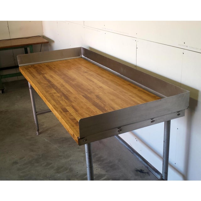 Vintage Commercial Bakers Table Island Work Bench Chairish