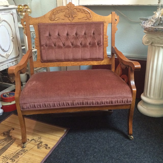 1880's Victorian Eastlake Settee Chairish