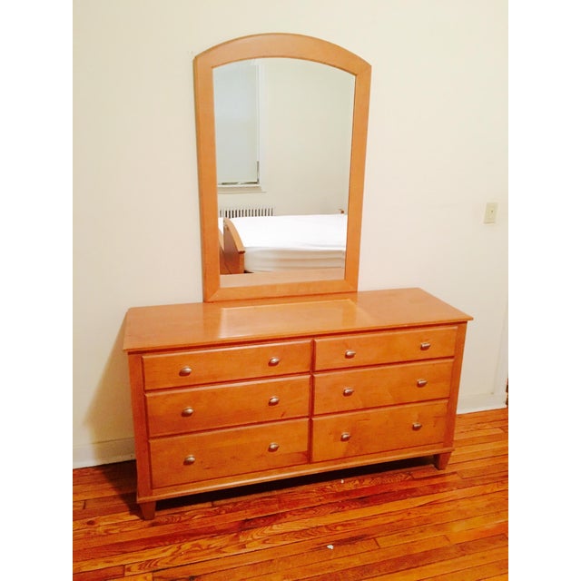 Ethan Allen Elements Collection Dresser & Mirror | Chairish