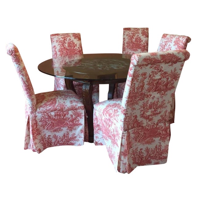 Upholstered Floral Dining Set Chairish