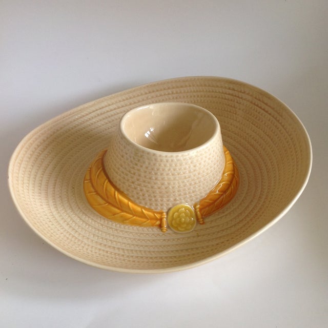 Vintage Ceramic Chip and Dip Sombrero Hat Chairish