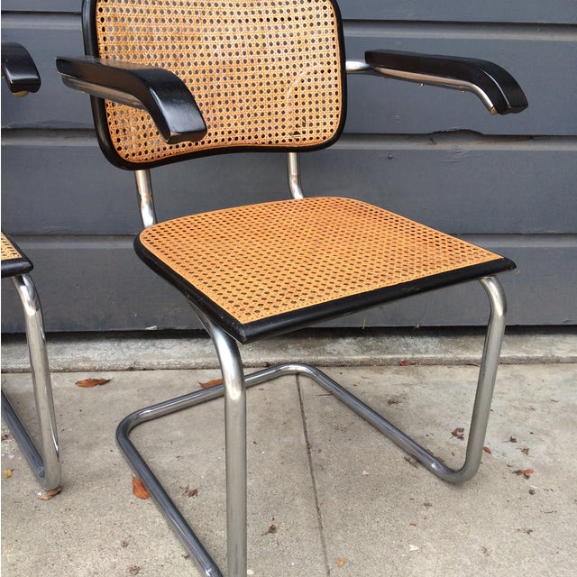 Cesca/Breuer Style Arm Chairs Set of 4 Chairish