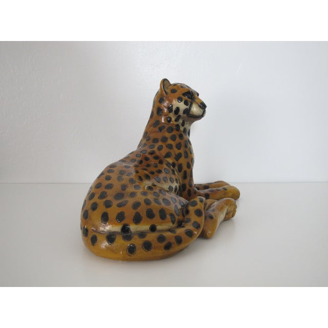 Ceramic Jaguar Statue Chairish