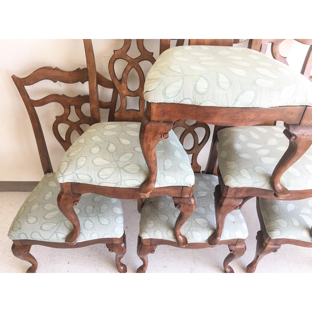 French Country Pine Dining Chairs, Set of 6 Chairish