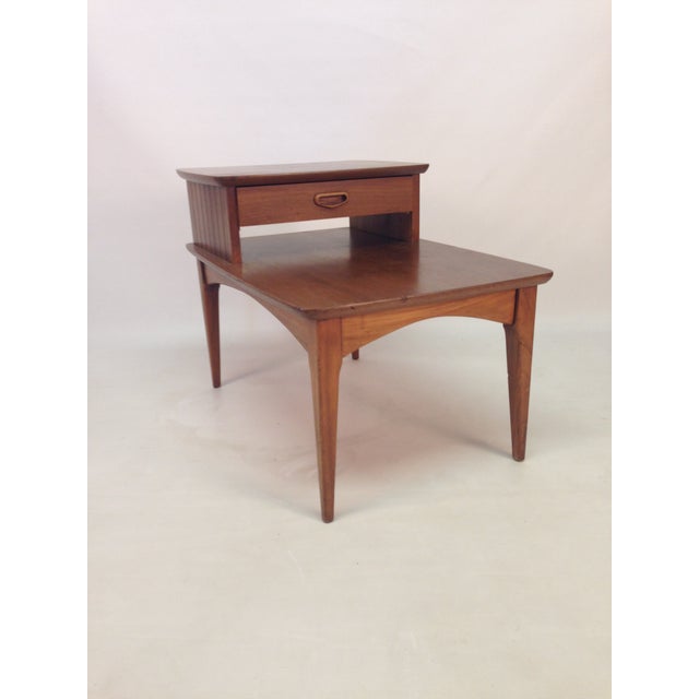 Mid-Century Modern Two Tier Side Table | Chairish