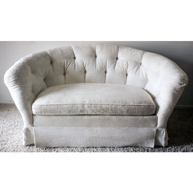 Baker Furniture Hollywood Regency Tufted Loveseat Chairish