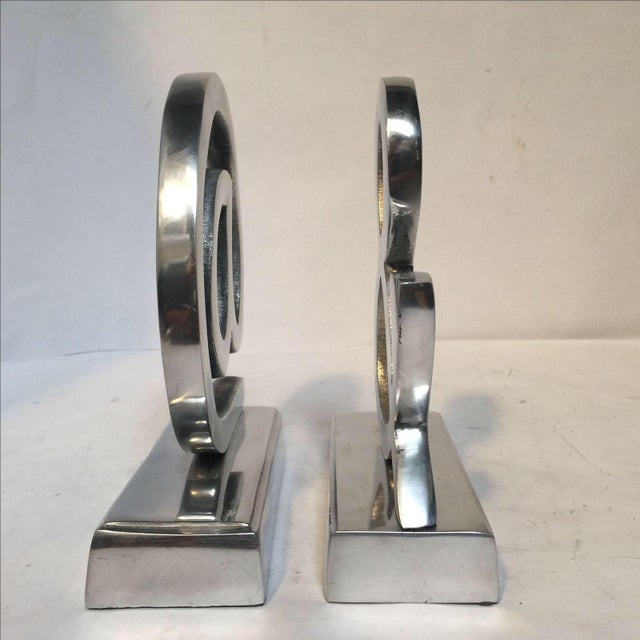 Aluminum Silver Bookends A Pair Chairish