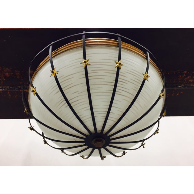 Mid-Century Modern Star Flush Mount Ceiling Light | Chairish