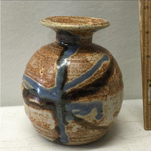 Rob Grimes Vintage Hand Thrown Pottery Vase | Chairish