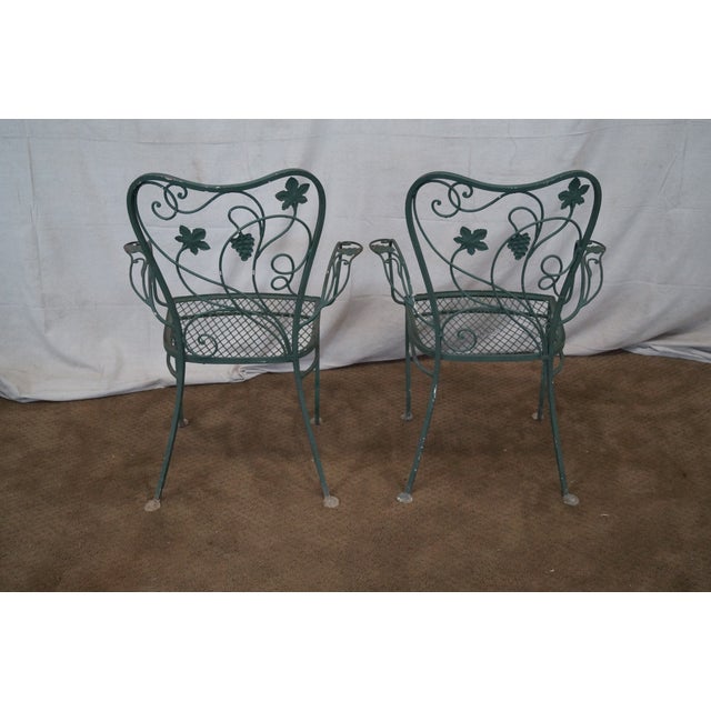 Salterini Iron Grape Vine Patio Chairs Set of 6 Chairish