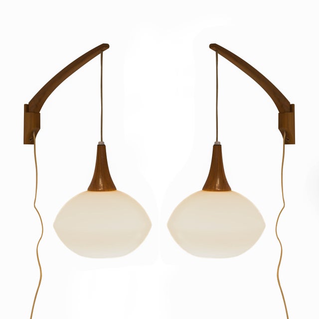Mid Century Danish Modern Wall Sconces - Pair Chairish