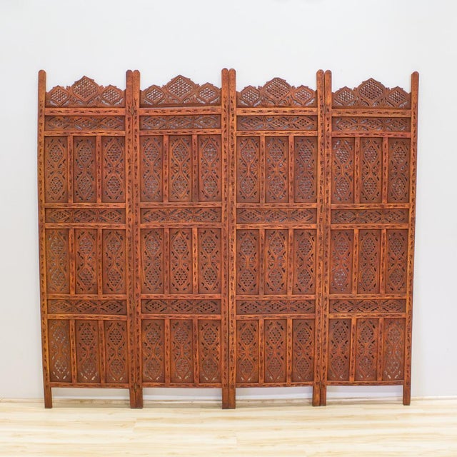 African Handcarved Wooden Room Divider Chairish