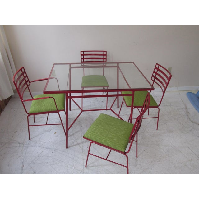 MidCentury Modern Outdoor Dining Set 5 Pieces Chairish