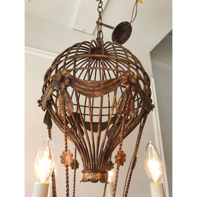 Gilt Hot Air Balloon Chandelier | Chairish