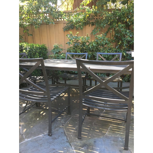 Restoration Hardware Outdoor Dining Table & Chairs Chairish