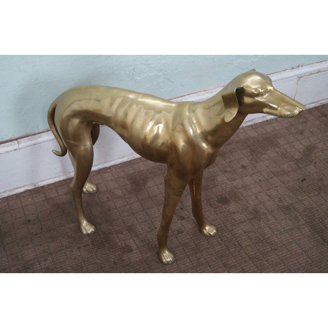 Vintage Brass Whippet Greyhound Dog Statue Chairish