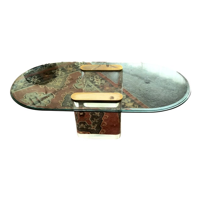 Karl Springer Concept Lucite & Brass Coffee Table Chairish
