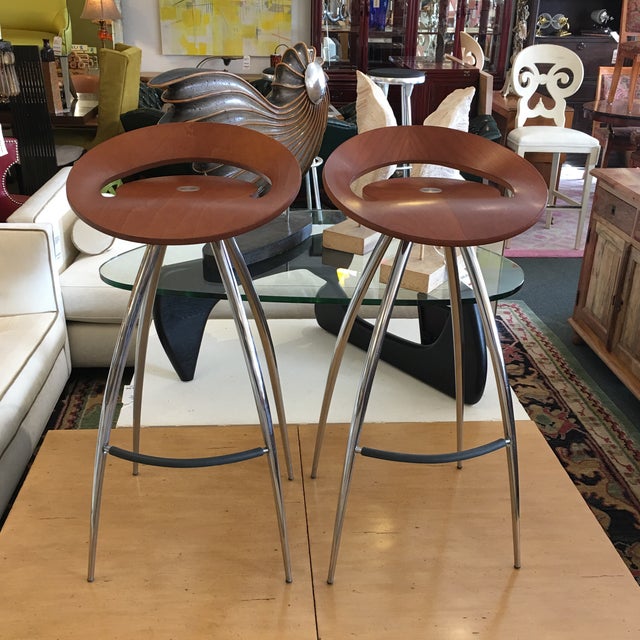 Lyra Magis Bar Stools A Pair Chairish