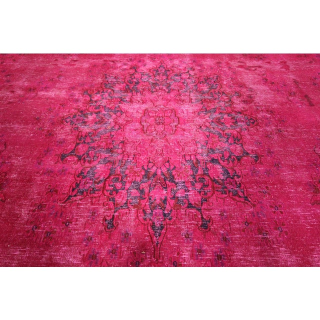 Pink Overdyed Oriental Floral Rug 9'6" x 14'10" Chairish