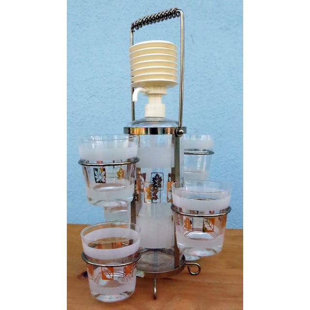 Pump Decanter with Six Glasses Chairish