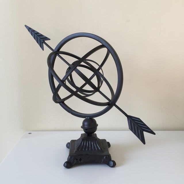 Black Metal Sphere Arrow Sculpture Chairish