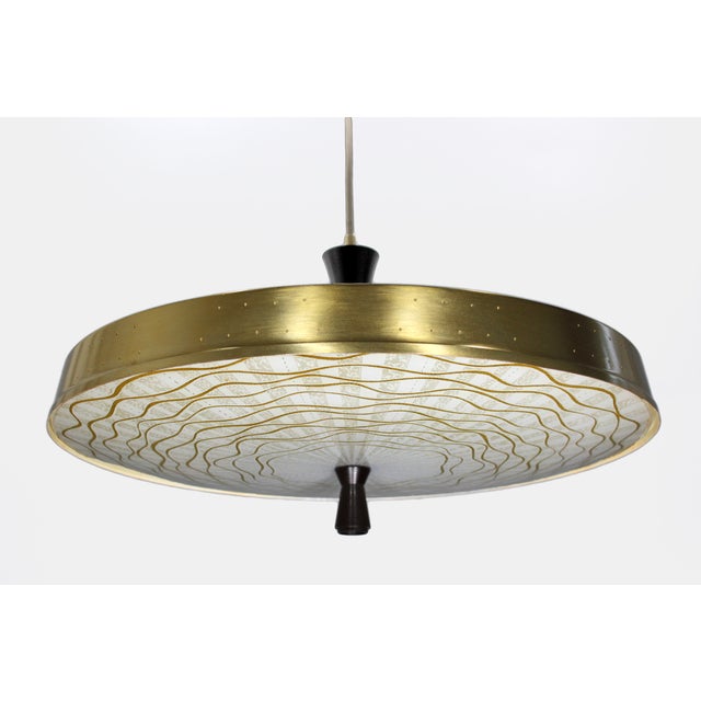 Classic 50s Pendant With Murano Glass Shade Chairish