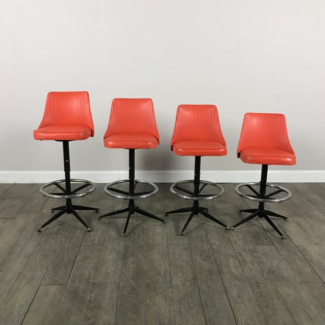 Retro Bar Stools Set of 4 Chairish
