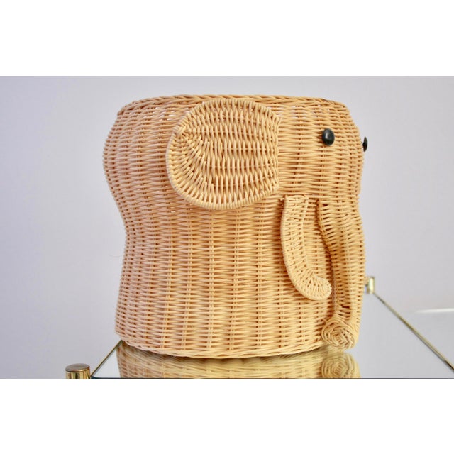 Woven Wicker Elephant Planter Chairish