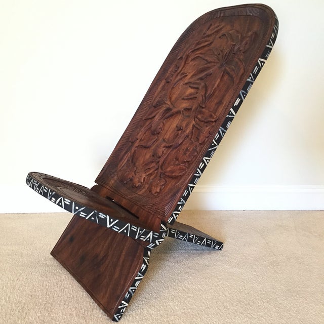 African Hand Carved Tribal Chair Chairish