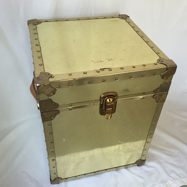 Vintage Brass Trunk Chairish