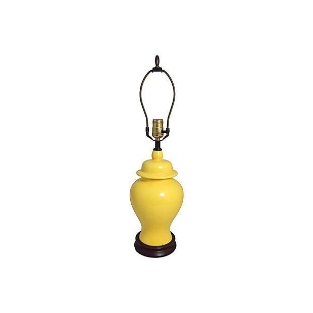 Yellow Ginger Jar Table Lamp Chairish