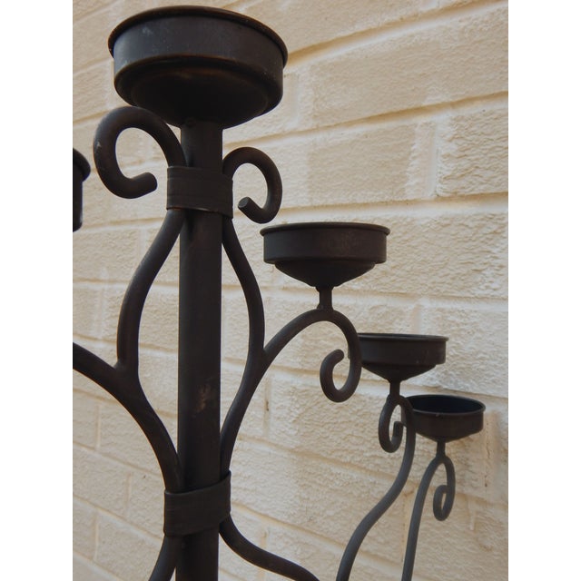 Black Floor Standing Candelabras A Pair Chairish