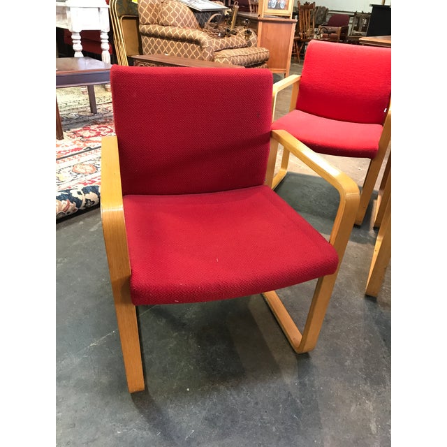 J.G. Furniture Red Laminate Chairs Set of 6 Chairish