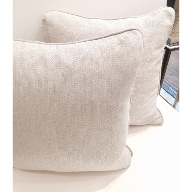 Cream Textured Throw Pillows A Pair Chairish